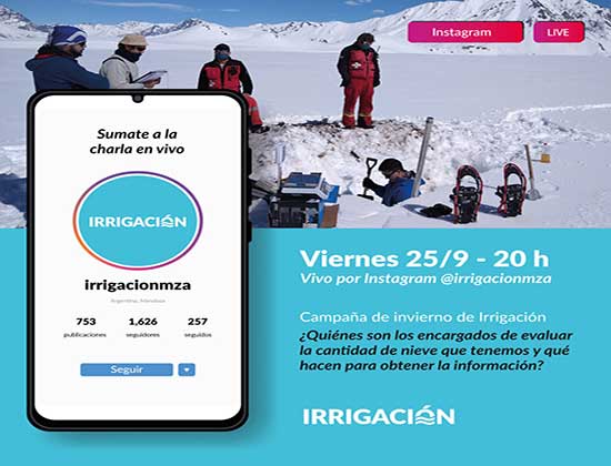 Sumate a la charla en vivo: “Campaña de invierno de Irrigación”